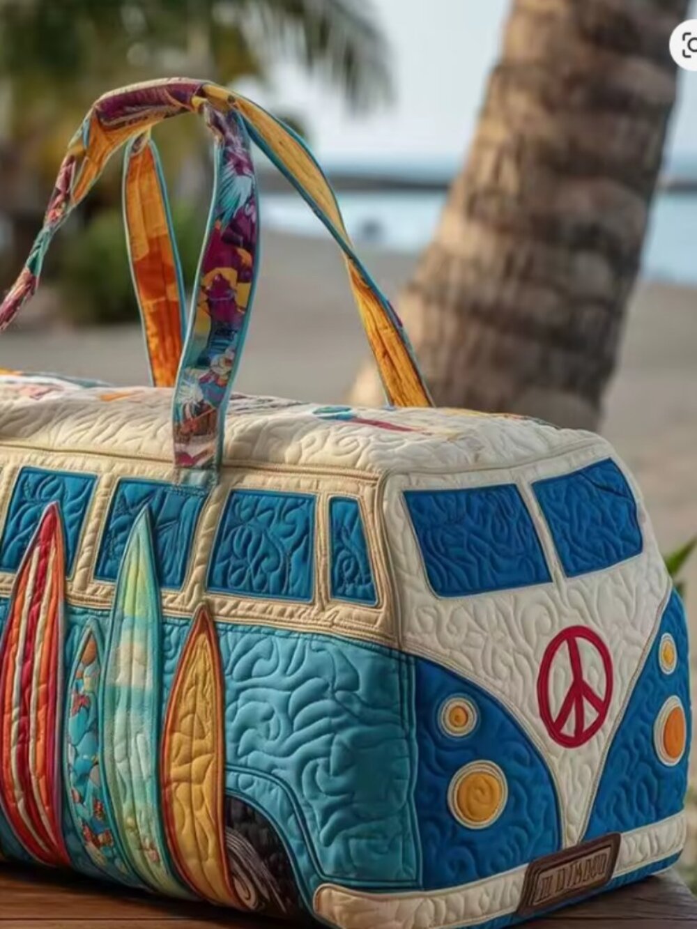 Quilted Cotton Quilted Travel Bag 3D Design Boho Style Duffle Bag Surf boards